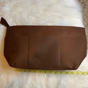 Felt Insert Bag Organizer for Neverfull MM Tote Bag Brown